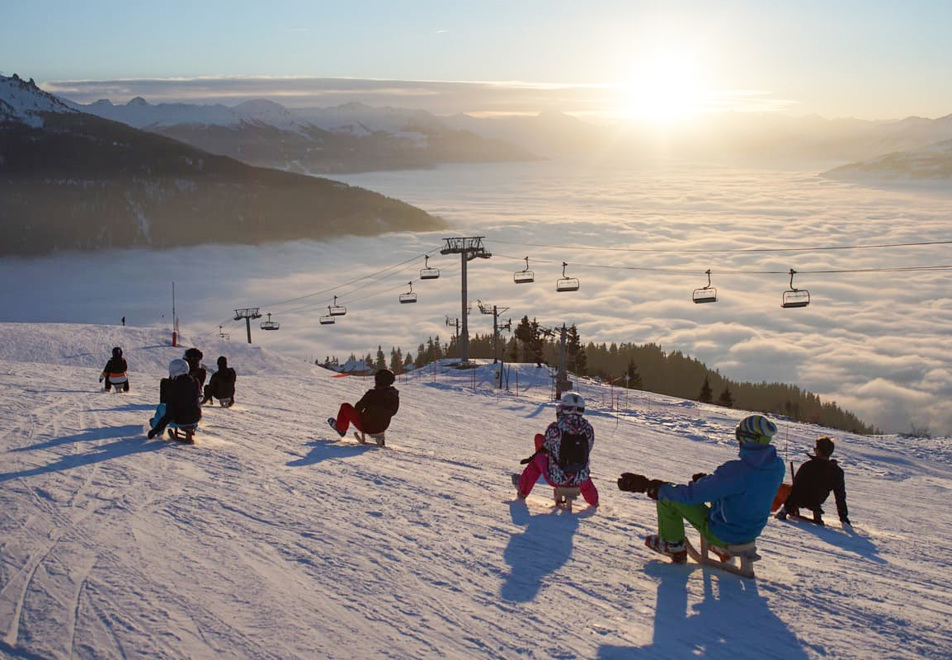 La Rosiere Ski Resort (©OTLaRosiere) - Sunset sledging