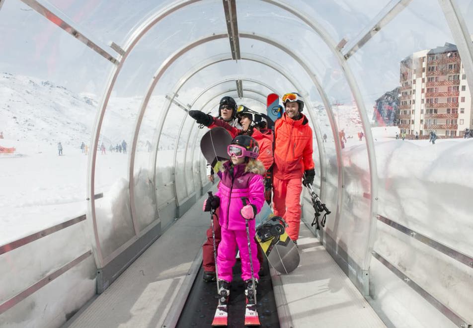 Val Thorens ski resort, 3 Valleys (France) - Covered magic carpet