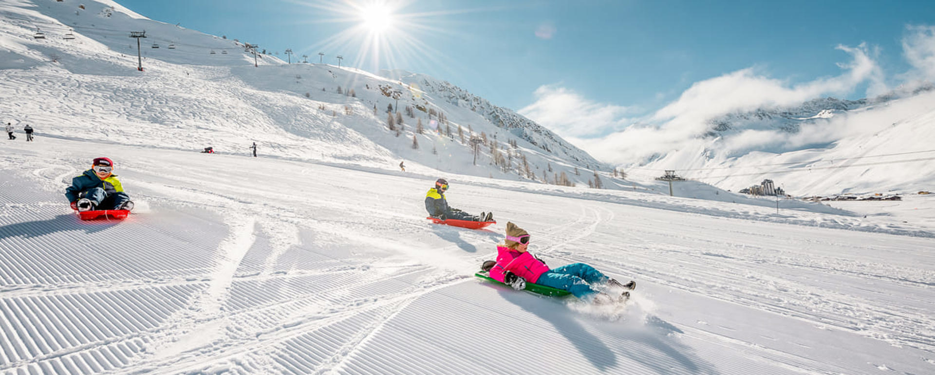 Tignes in Winter - Sledging (©AndyParant)