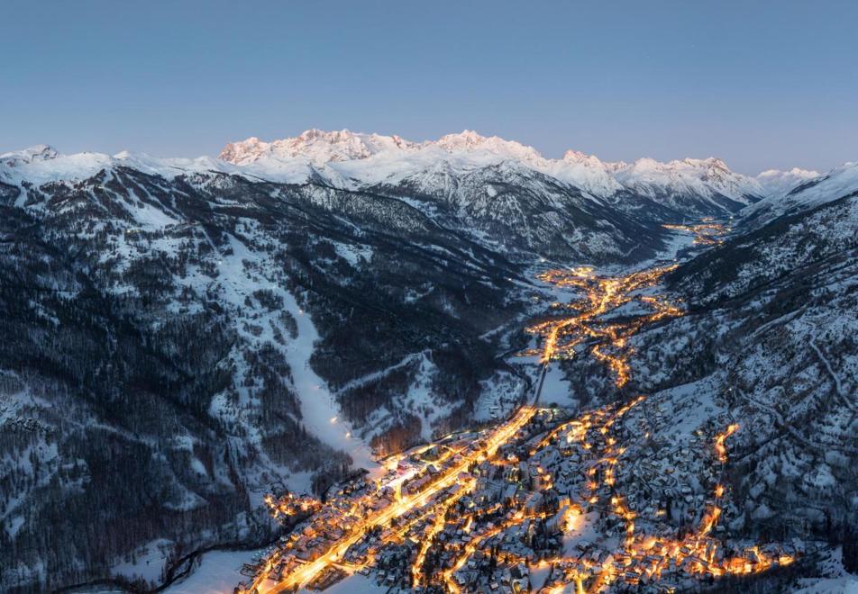 Serre Chevalier villages at night