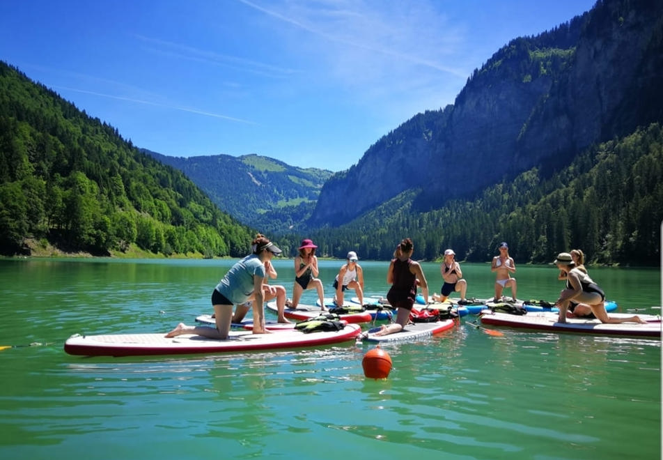 Morzine yoga paddleboarding