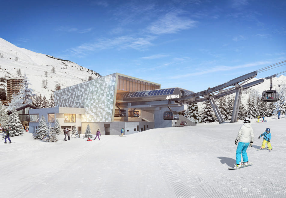 Les Deux Alpes ski resort - Artists impression of new Jandri 3S lift (©ATEAM)