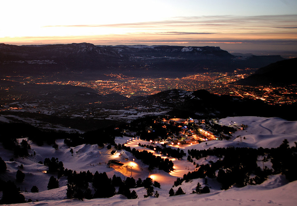 Chamrousse at night