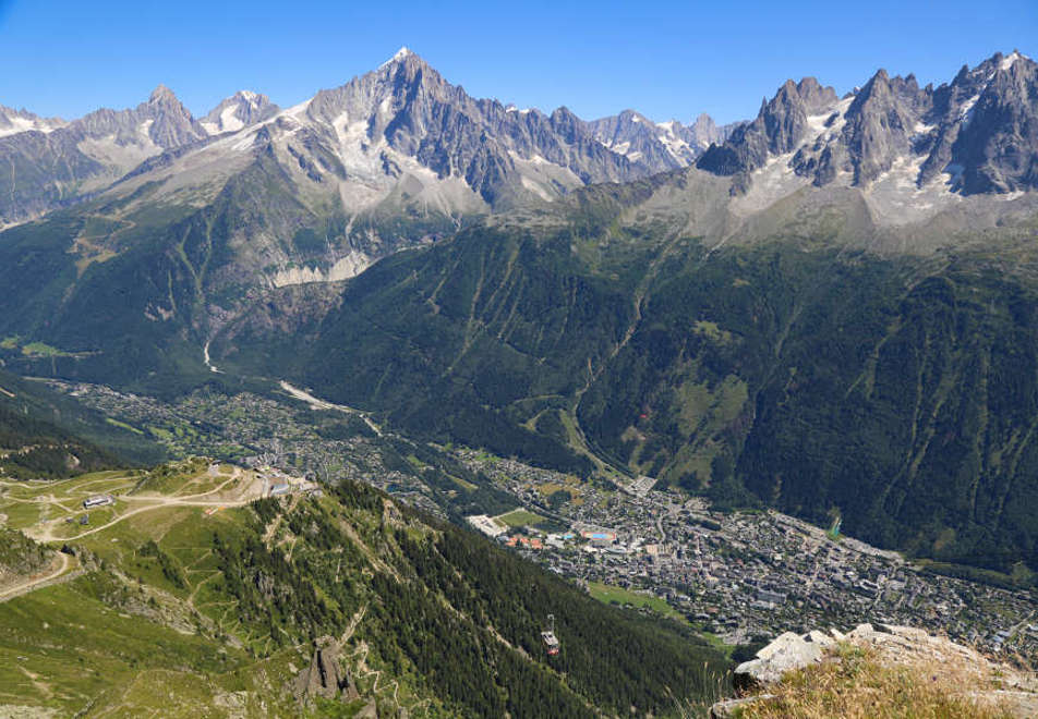 Chamonix aerial view