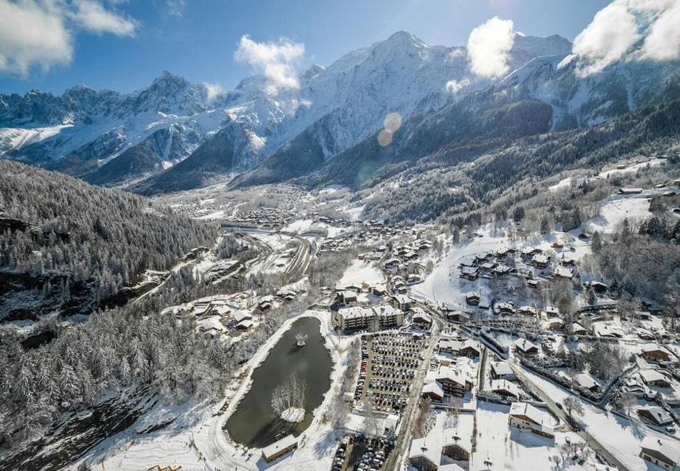 Les Houches aerial view