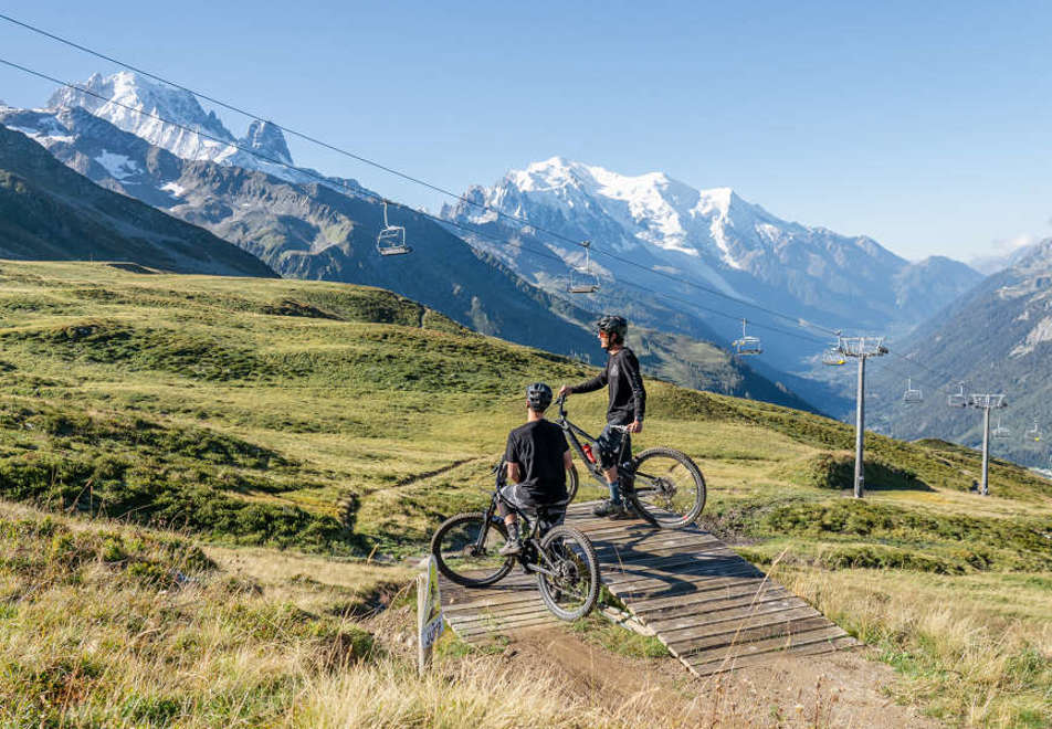 Mountain biking in nearby Vallorcine