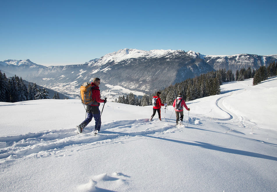 Snowshoeing in La Clusaz (©PLebeau)