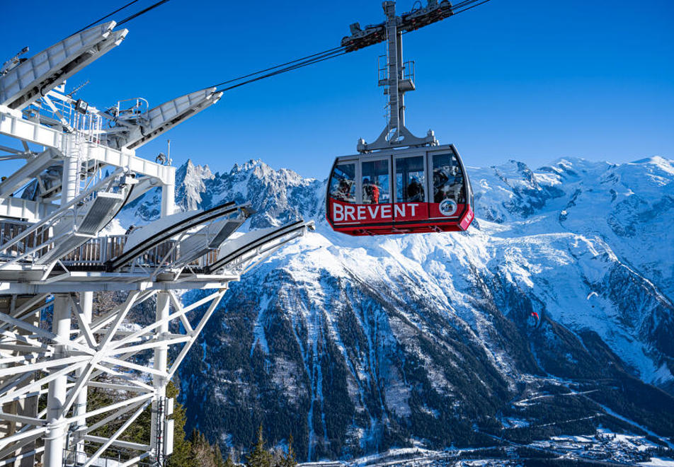 View from cable car in Chamonix